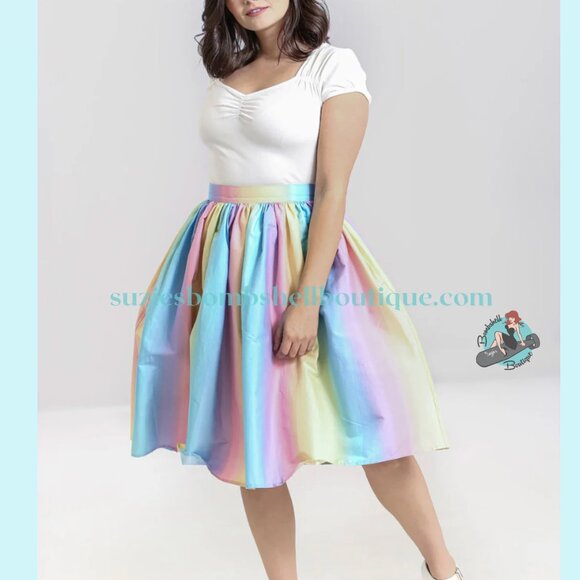 Hell Bunny Dresses & Skirts - NWOT Hell Bunny Rainbow Skirt sz18-20